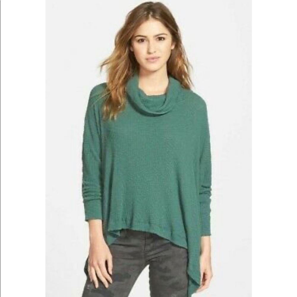 Free People “World Traveler” Cowl Neck Pullover